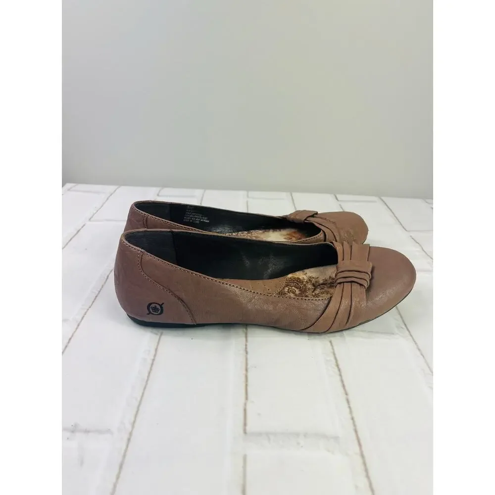 Born leather brown ballet flats size 8.5